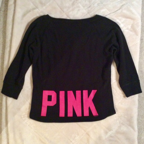 PINK Victoria's Secret Tops - Victoria’s Secret PINK 3/4 sleeve crew sweatshirt